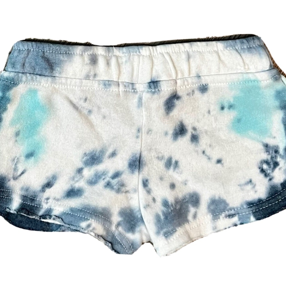 Play Six Girls' Comfy Cotton Blend Lounge Shorts, Oceanic Tie Dye Size 7/8